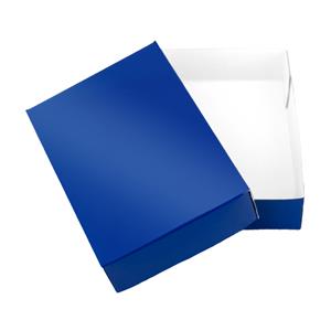 Papírová krabička s víkem typ 4 lepená 150x180 lesklá - modrá námořnícká