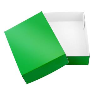 Papírová krabička s víkem typ 4 lepená 150x180 lesklá - zelená