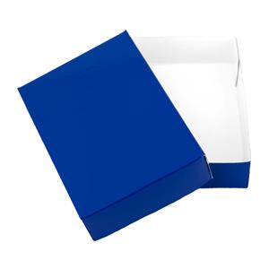 Papírová krabička s víkem typ 4 lepená 150x180 matná - modrá námořnícká