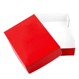 Papírová krabička s víkem typ 4 lepená 250x310 matná - červená