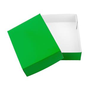 Papírová krabička s víkem typ 4 lepená 250x310 matná - zelená
