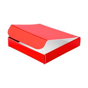 Papírová krabička zavírací typ 5 lepená 150x180 lesklá - červená
