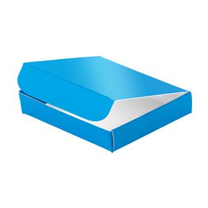 Papírová krabička zavírací typ 5 lepená 205x260 lesklá - modrá