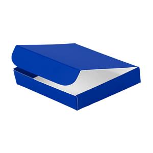 Papírová krabička zavírací typ 5 lepená 205x260 matná - modrá námořnícká
