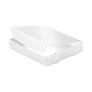 Papírová krabička zavírací typ 6 skládací 150x180 lesklá - bílá