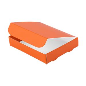 Papírová krabička zavírací typ 6 skládací 153x215 matná - oranžová