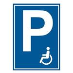Parkoviště pro vozíčkáře - bezpečnostní tabulka, plast 2 mm, A4