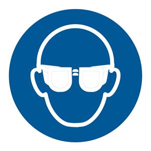 Používej ochranné brýle - SYMBOL, samolepka 100x100