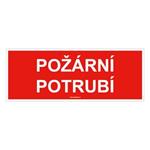 Požární potrubí - bezpečnostní tabulka, plast 1 mm 210x80 mm