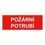 Požární potrubí - bezpečnostní tabulka s dírkami, plast 2 mm 210x80 mm