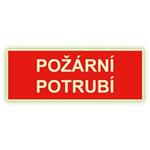 Požární potrubí - fotoluminiscenční tabulka, plast 2 mm 210x80 mm