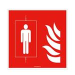 Požární výtah - bezpečnostní tabulka, samolepka 150x150 mm