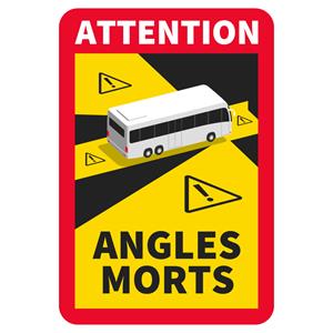 Pozor mrtvý úhel - autobus - bezpečnostní tabulka, 170 x 250 mm