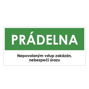 PRÁDELNA, zelená, plast 2 mm 190x90 mm