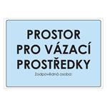 PROSTOR PRO VÁZACÍ PROSTŘEDKY, plast 2 mm, A4