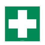 První pomoc - ošetřovna - lékarnička - bezpečnostní tabulka s dírkami, plast 2 mm 150x150 mm