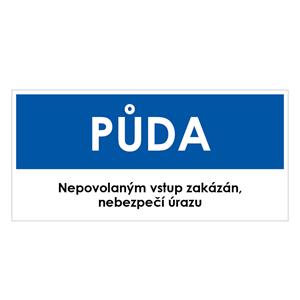 PŮDA, modrá, plast 1 mm 190x90 mm