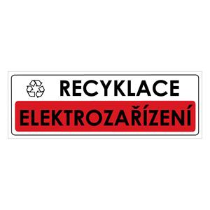 RECYKLACE - ELEKTROZAŘÍZENÍ, plast 1 mm 290x100 mm
