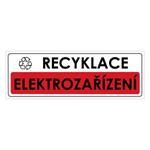 RECYKLACE - ELEKTROZAŘÍZENÍ, plast 1 mm 290x100 mm