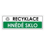 RECYKLACE - HNĚDÉ SKLO, Samolepka 290x100 mm