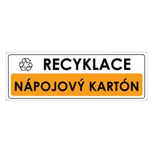 RECYKLACE - NÁPOJOVÝ KARTON, plast 2 mm s dírkami 290x100 mm