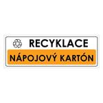 RECYKLACE - NÁPOJOVÝ KARTON, Samolepka 290x100 mm