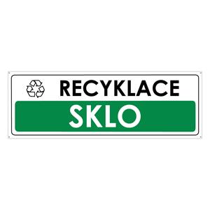 RECYKLACE - SKLO, plast 2 mm s dírkami 290x100 mm
