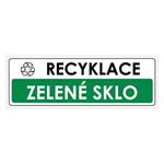RECYKLACE - ZELENÉ SKLO, Samolepka 290x100 mm
