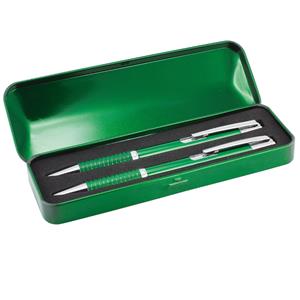 Sada hliníkové kuličkové pero a mikrotužka v kovovém boxu Adat 40 - zelená