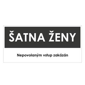 ŠATNA ŽENY, šedá, samolepka, 190x90 mm