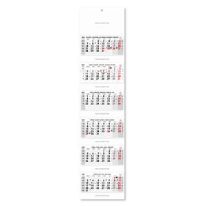 Šestiměsíční kalendář Sixto skládaný český 2027 - šedý