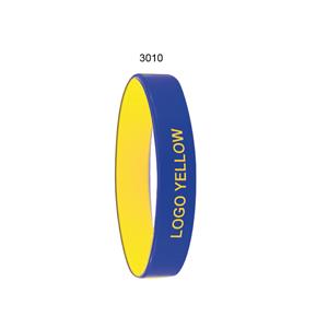 Silikonový náramek COLORE - modrá/žlutá