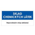 SKLAD CHEMICKÝCH LÁTEK, modrá, plast 1 mm 190x90 mm