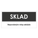 SKLAD, šedá, plast 1 mm 190x90 mm