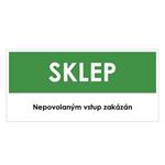 SKLEP, zelená, plast 1 mm 190x90 mm