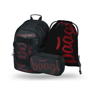 Školní set Skate Red - batoh, penál, sáček