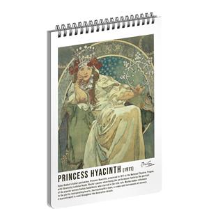 Spirálový linkovaný blok Alfons Mucha – Princezna