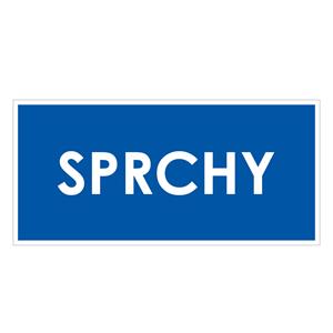 SPRCHY, modrá, plast 1 mm 190x90 mm