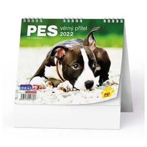 Stolní kalendář 2022 IDEÁL - Pes - věrný přítel /s psími jmény
