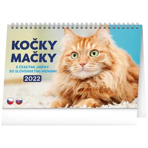 Stolní kalendář 2022 Kočky - Mačky CZ/SK