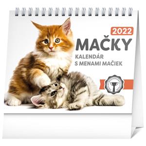 Stolní kalendář 2022 Mačky - s menami mačiek SK
