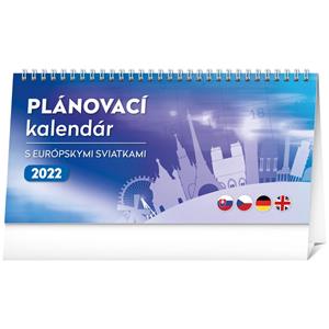 Stolní kalendář 2022 Plánovací s evropskými svátky SK