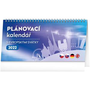 Stolní kalendář 2022 Plánovací s evropskými svátky
