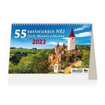 Stolní kalendář 2023 - 55 turistických nej Čech, Moravy a Slezska