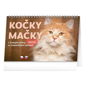 Stolní kalendář 2023 Kočky - Mačky CZ/SK