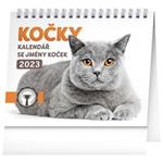 Stolní kalendář 2023 Kočky - se jmény koček