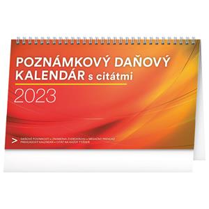 Stolní kalendář 2023 Poznámkový daňový s citátmi SK
