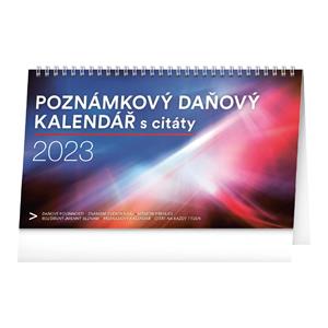 Stolní kalendář 2023 Poznámkový daňový s citáty