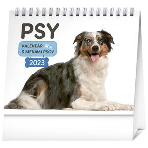 Stolní kalendář 2023 Psy - s menami psov SK
