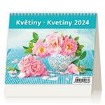 Stolní kalendář 2024 MiniMax - Květiny/Kvetiny
